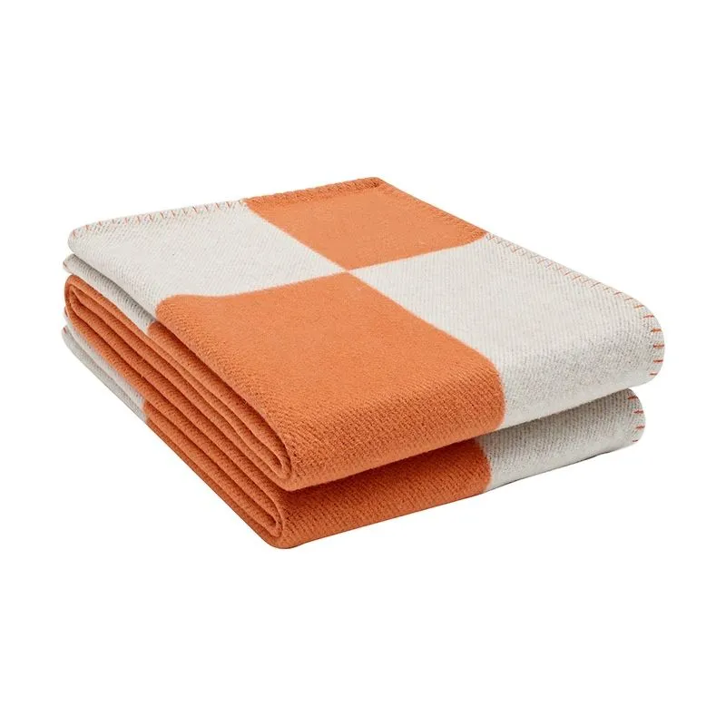 Luxury Plaid filt kashmirblandning virkning soffa täcker mjuk ull bärbar varm halsduk sjal fleece stickade kast filtar7743082