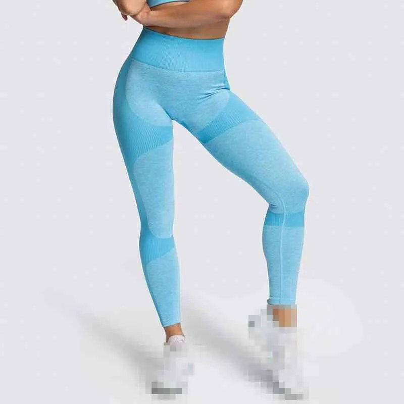 Tricot Butt Lifting Sport Pantalon Absorption Femmes High Rise Yoga Leggings Fitness Élasticité Ropa Deportiva Pantalones Mujer 210514