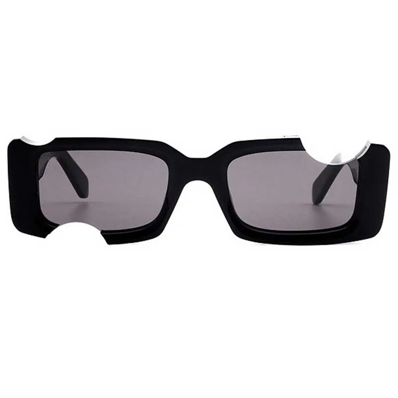Квадратная классическая мода OW40006 Солнцезащитные очки Поликарбонатная тарелка Notch рамка 40006 солнцезащитные очки Lady или Womens White Sun Glasnes с O280Q