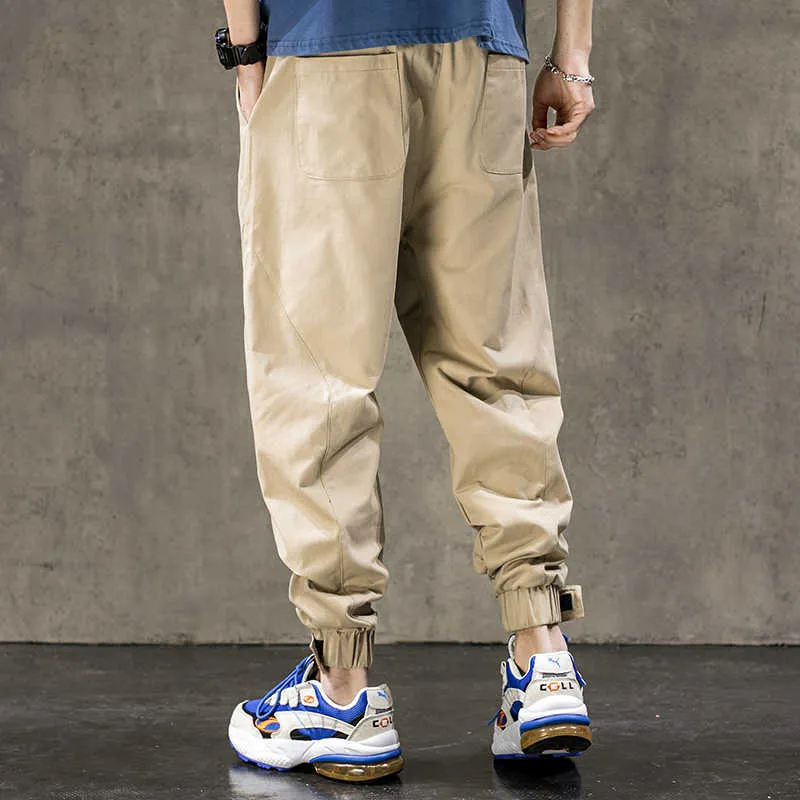 Single Road Mens Harem Broek Fashion Baggy Katoen Hip Hop Joggers Japanse Streetwear Broek Mannelijke Lading voor 210715