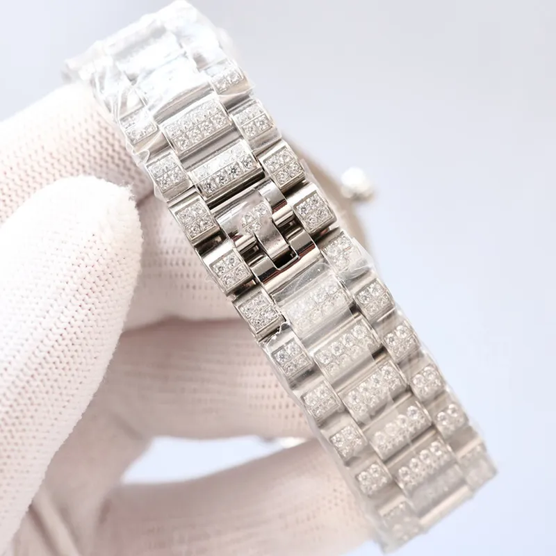 Diamond Watch Mens Designer Watches Автоматические механические движения 41 мм серебряной ремешки из нержавеющей стали водонепроницаемые наручные часы223Q