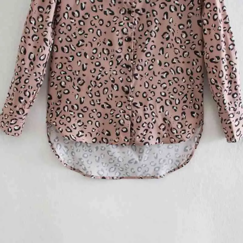 Spring Women Leopard Print Long Sleeve Blouse Female Turndown Collar Shirt Casual Lady Loose Tops Blusas S8358 210430