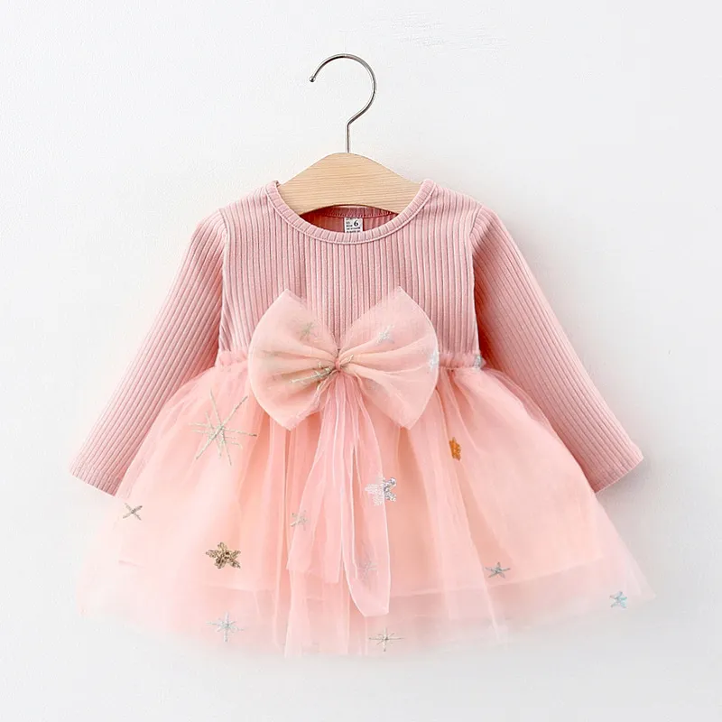 Bebek Casual Elbiseler Sonbahar Noel Moda Çocuk Kız Ruffles Elbise Güzel Bebek Giysileri Born Vestido Takım Elbise 210429