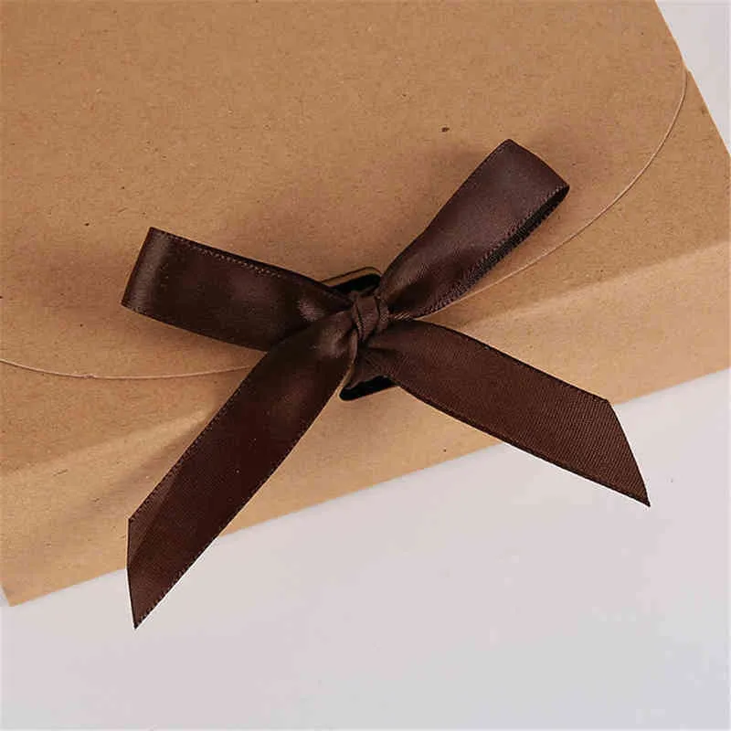 10 stücke quadrat kraft papier box karton verpackung valentinstag hochzeit ostern party geschenk box mit bänder süßigkeiten lagerung 211216