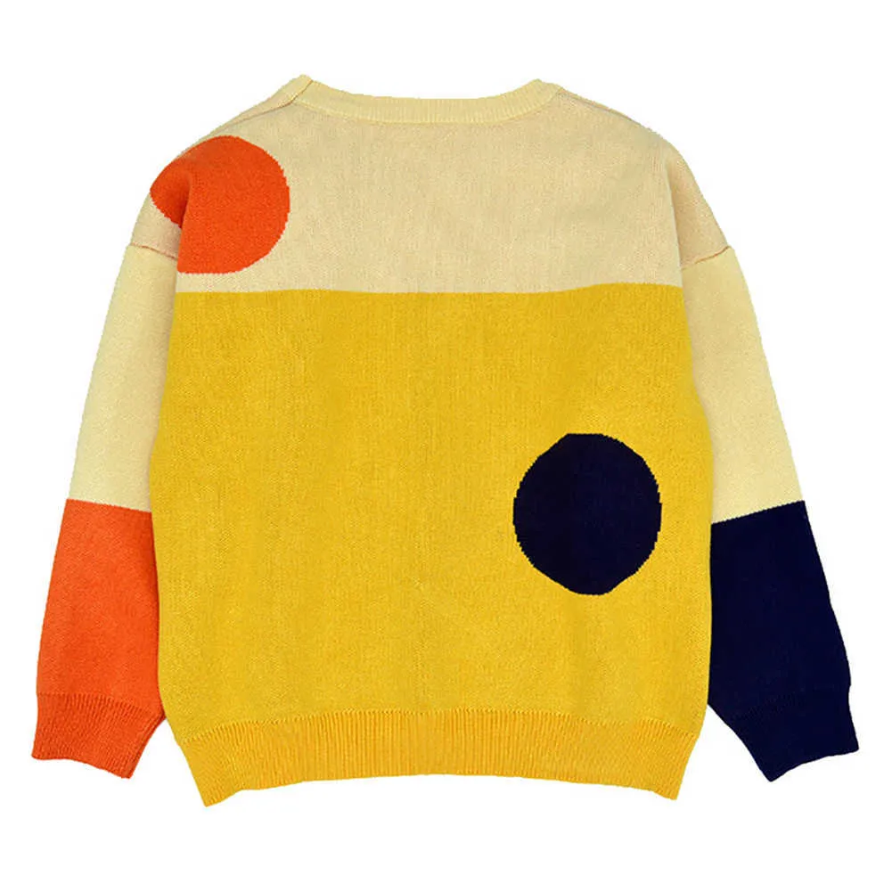 Enfants garçons filles pull tricoté côtelé motif géométrique sweats Oneck à manches longues pulls enfants automne hiver tenues G1022432482