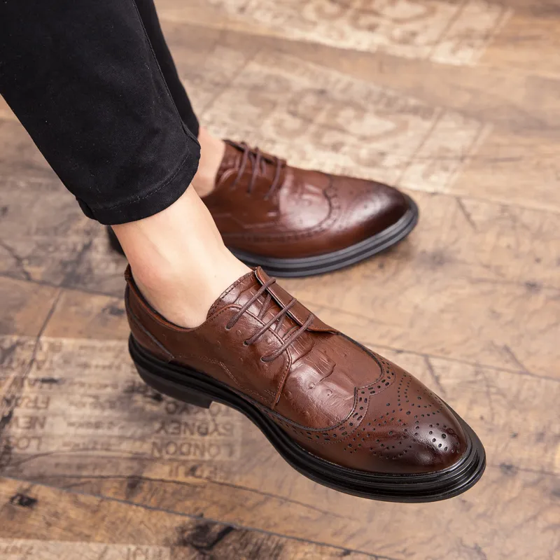 Fashion Flat Wear-resistant Gentleman Shoes Men Casual Brand Non-slip Slippers High Quality Men's Bullock Formal