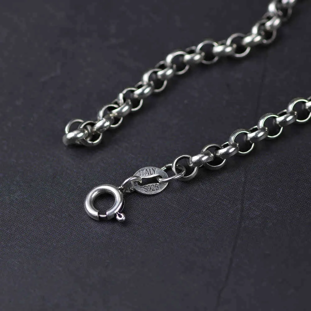 Collares de cadenas de suéter de plata de ley 925 genuina para mujeres y hombres, accesorios de collar con cuentas de forma redonda, 1832 pulgadas 2103235861956