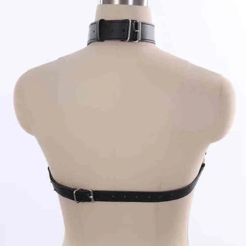 2020 BDSM Fetish Collar Body Harness Toys Adult Products för par Sex Bondage Belt Chain Slave Breasts Woman5866174