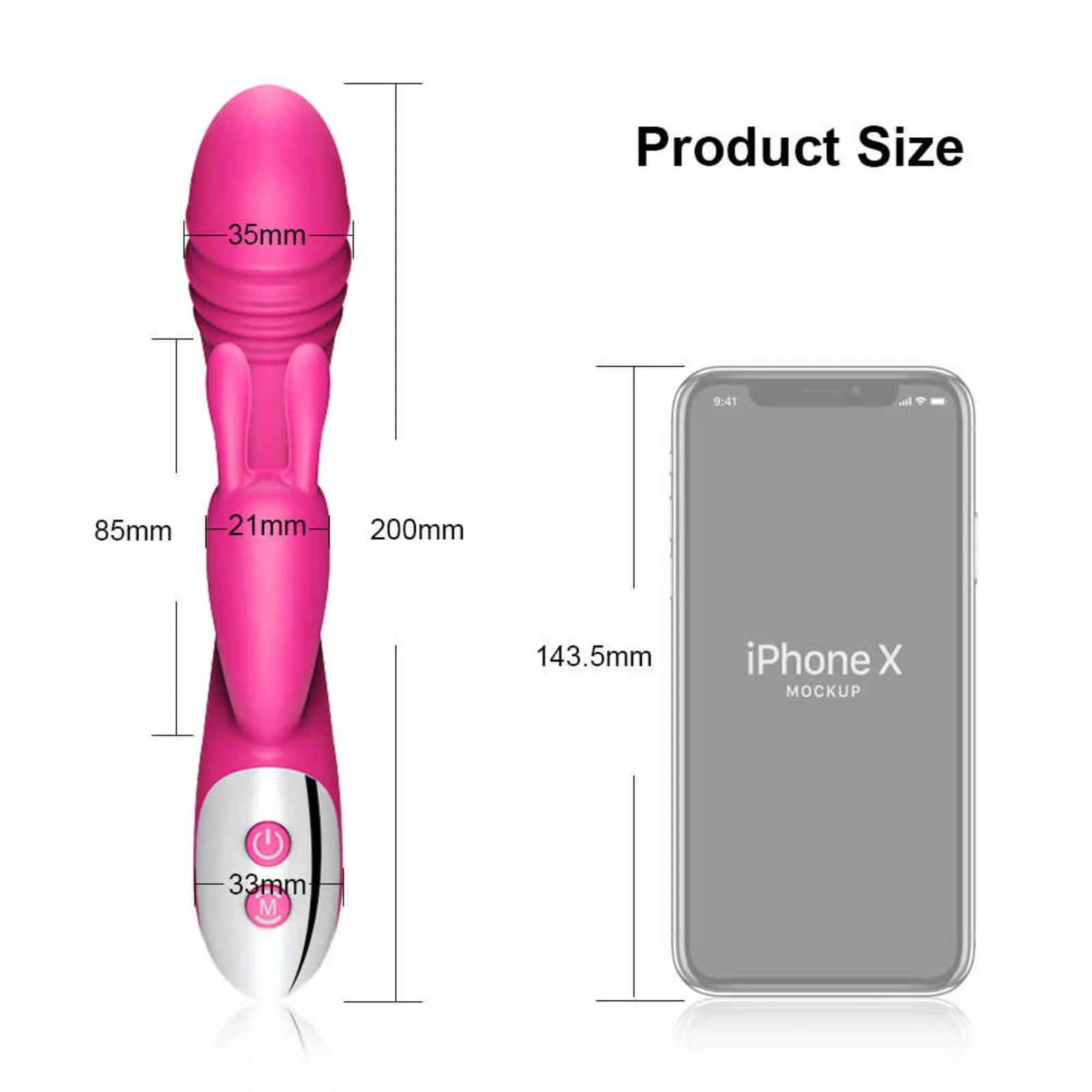 Nxy vibratorer g spot dildo kanin vibrator för kvinnor dubbla vibration silikon vattentät kvinnlig vagina klitoris massager sexleksaker för 1119