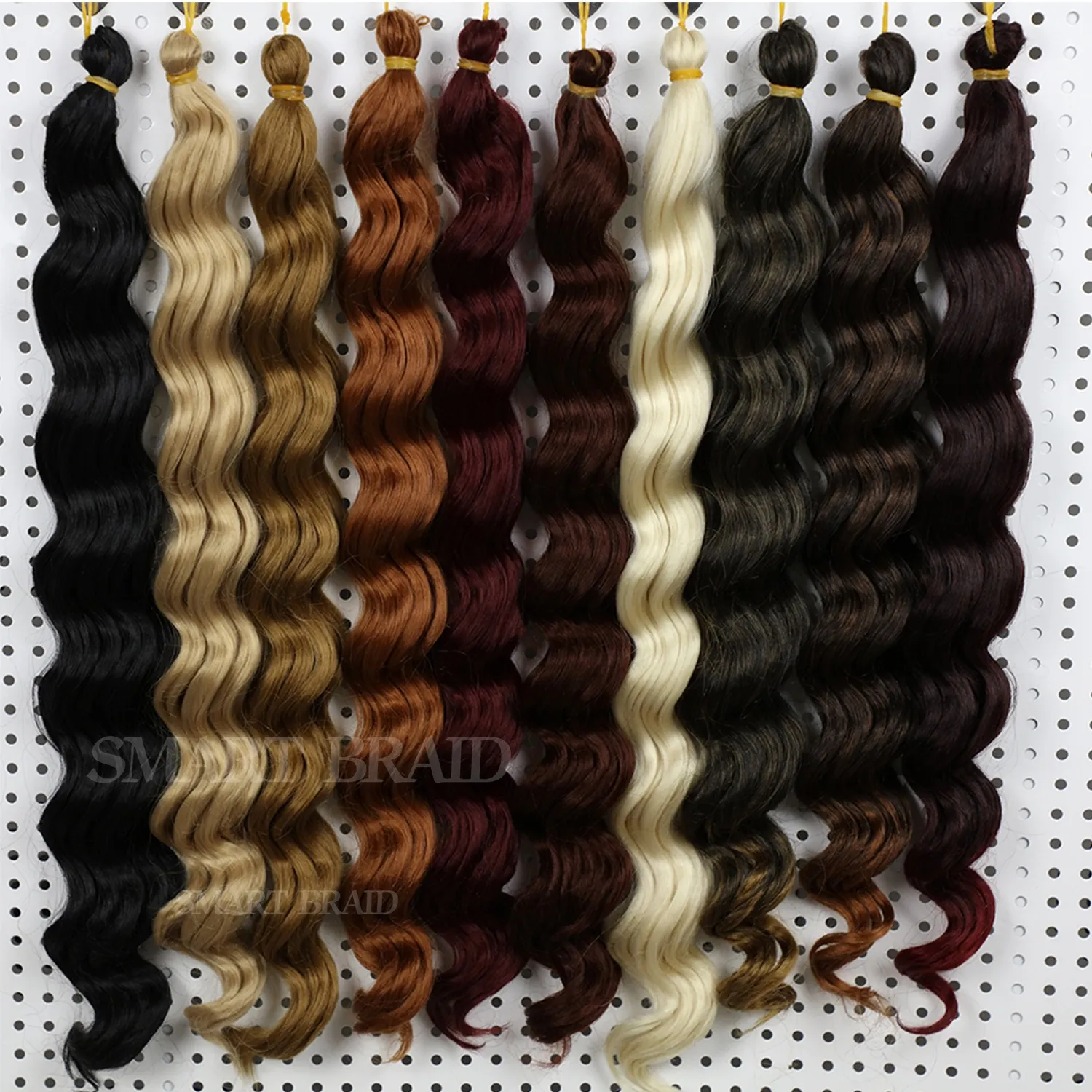 20-дюймовые длинные глубокие вязанные крючком косы, волнистые волосы, синтетические плетения, наращивание волос для чернокожих женщин, плетеные 613 bug Blonde7605295