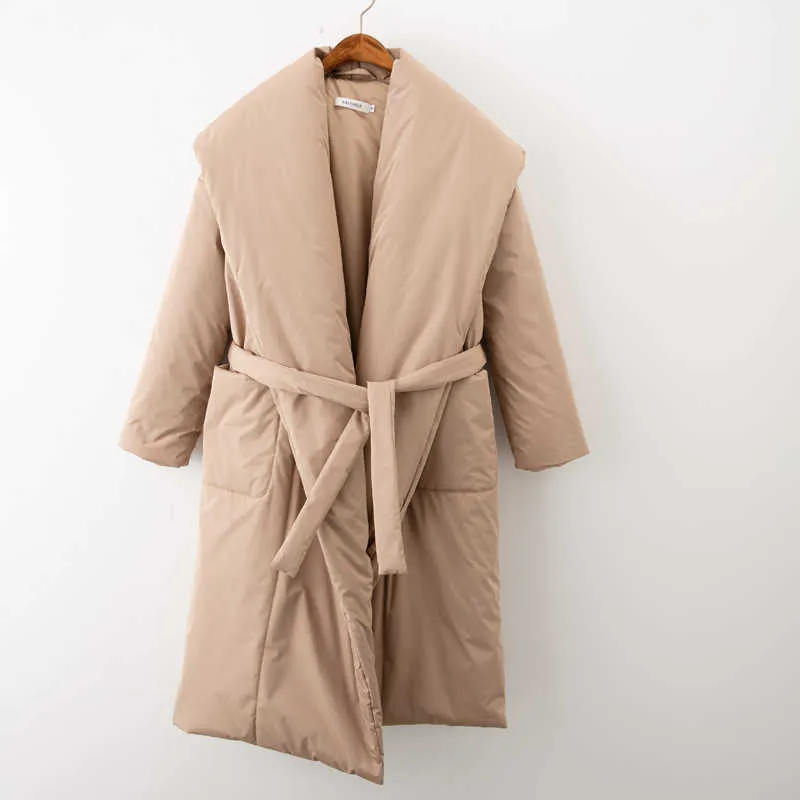 Kadınlar Kış Ceket Ceket Şık Kalın Sıcak Kabartmak Uzun Parka Kadın Su Geçirmez Outorware Coat 210916