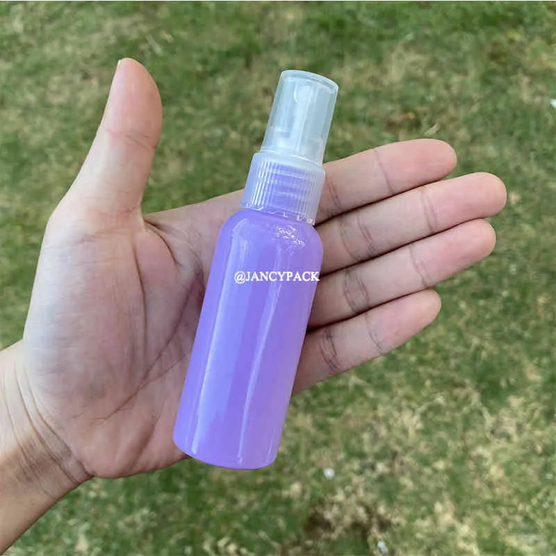 Розовый фиолетовый синий прозрачный 50 мл пластиковый пустой распылитель для бутылки спрей.