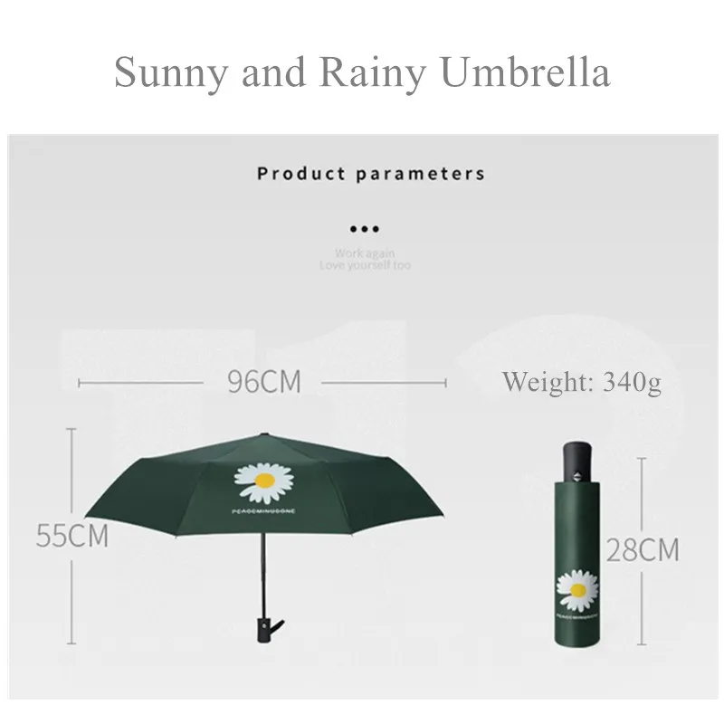 Paraguas de sol para chica a la moda, paraguas femeninos a prueba de viento, calidad para mujer, lluvia plegable automática