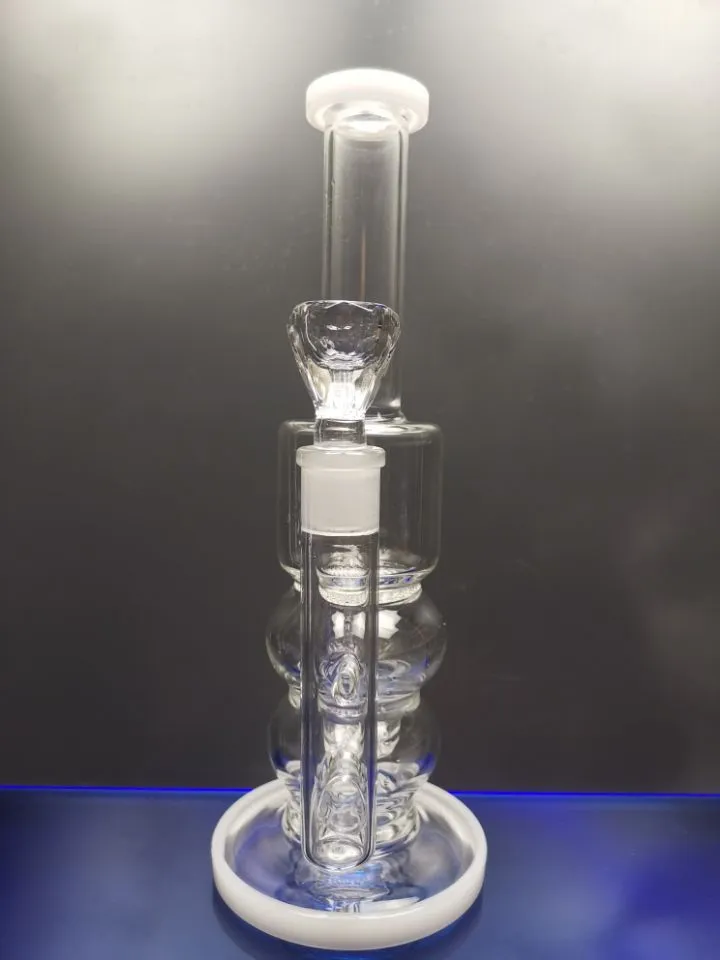 Narguilés Tornado Bong Verre épais Bongs à eau Recycleur de conduites d'eau Base de bécher Heady Dab Rigs Fumer diegoddshop