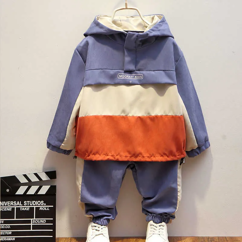 Boys Sports Set Spring Autumn Casual Toddler Teens Boys Clothes Color Toddler Coat Pant Children Clothing Set Kids Tracksuits