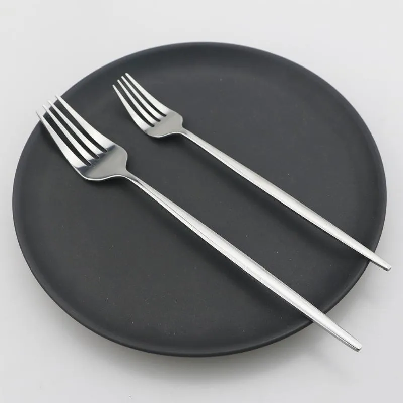 Dinnerware Sets White Gold Cutlery Stainless Steel Flatware Tableware Set Dessert Salad Fork LNIFE Spoon Kitchen298Q