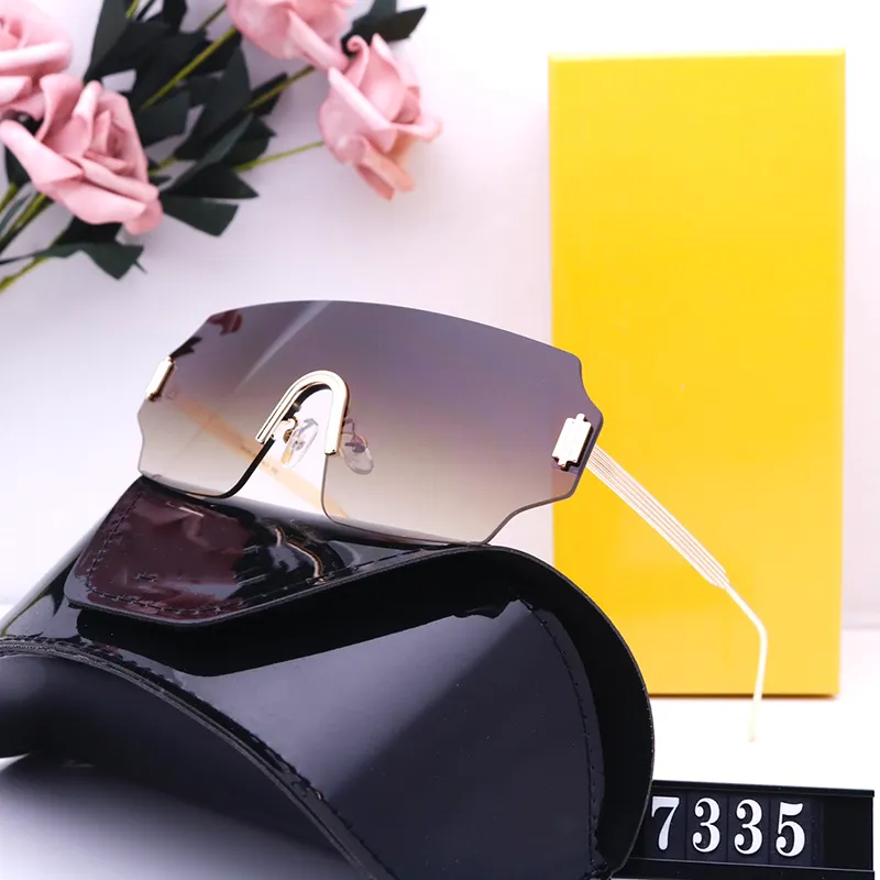 Letter Rimless zonnebrillen Designer voor vrouwelijke luxe ontwerpers frameloze zonnebril rijden met doos topkwaliteit D2112186Z