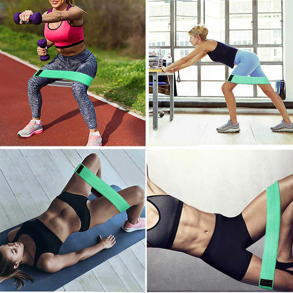 3 pezzi Set di fasce di resistenza sportiva fitness a casa Yoga Pilates CrossFit Fasce di resistenza allenamento donne e uomini H1026
