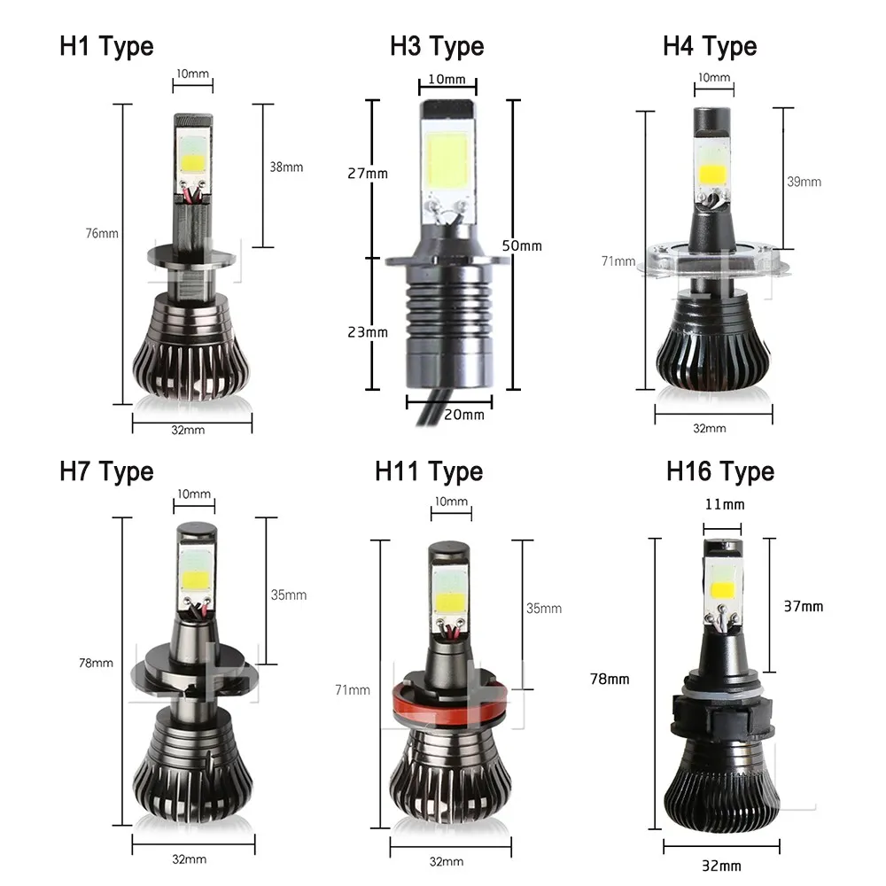 2st CAR FOG Light H11 H8 LED-lampa 33SMD COB Lamptwo-färg med strobe bilfront Foglamp 12V