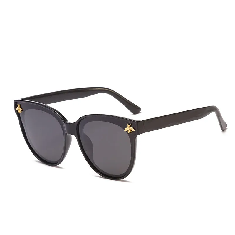 Kvinnor Mens Summer Solglas BEE Mönster Fashion Color Matchning med metallbokstäver Solglasögon Package 5 Styles Valfritt2978