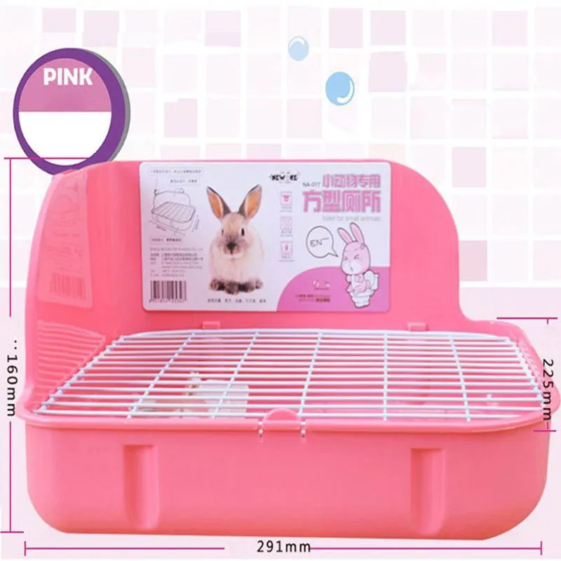 Pets Rabbit Toilet Square Bed Pan Potty Trainer Bedding Litter Box for Small Animals Cleaning Supplies Drop Ship340J