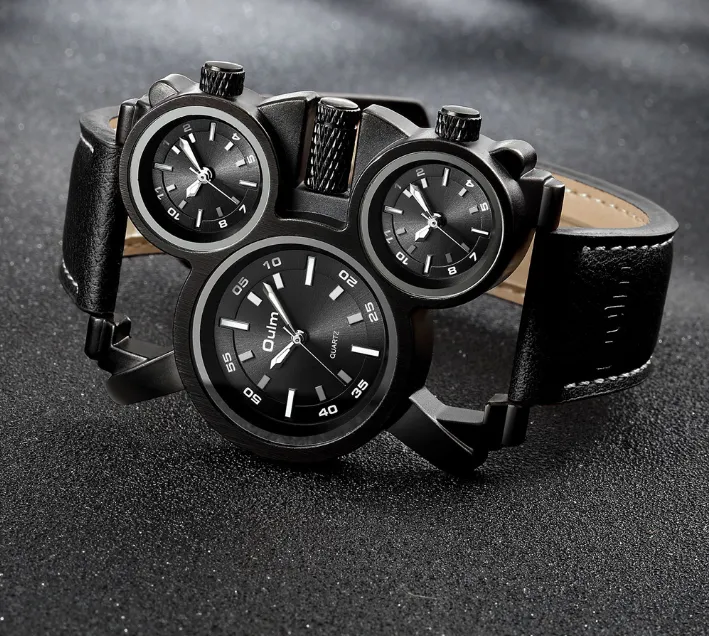 Persoonlijkheid Nauwkeurige Quartz Knappe Heren Horloges Super Cool Speciale Grote Wijzerplaat Mannelijke Horloge Lichtgevende Handen Horloges Mu298e