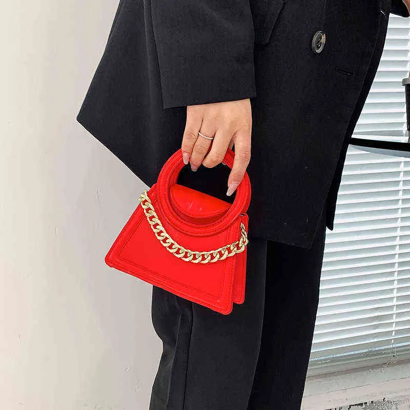 Einkaufstaschen Koreanische Mini Kawaii süße PU-Leder-Einkaufstasche mit rundem Griff Damen-Design Luxus-Lippenstift-Handtaschen und Geldbörsen mit Top-Griff220307