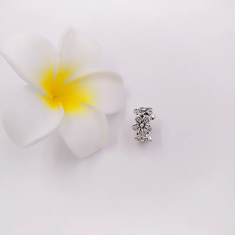 Breloques pour kit de fabrication de bijoux Entretoise avec clair pandora 925 bracelets en cristal en argent sterling femme fille femmes bracelet chaîne perle pendentif collier cadeaux d'anniversaire
