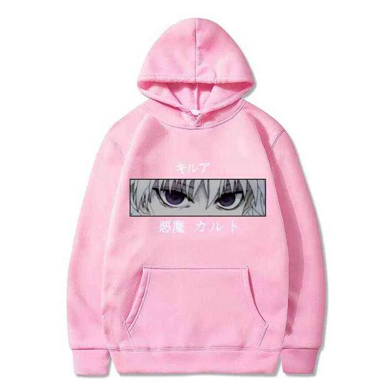 Hunter X Hunter Hisoka Kurapika Hoodies Männer Killua Zoldyck Devil Eye Sweatshirts Anime Hip Hop Streetwear Tops Männliche Kleidung Y211122