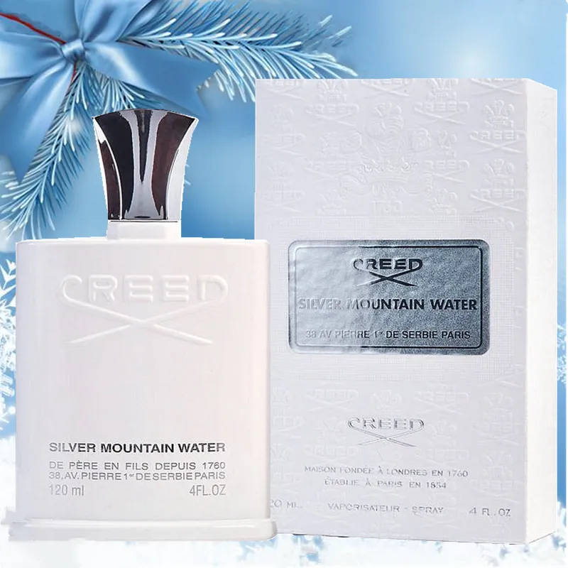 Creed Silver Mountain Water 120ml Mäns Kvinnors Spray Fragrance Parfym Långvarig Lukt Köln Snabb leverans