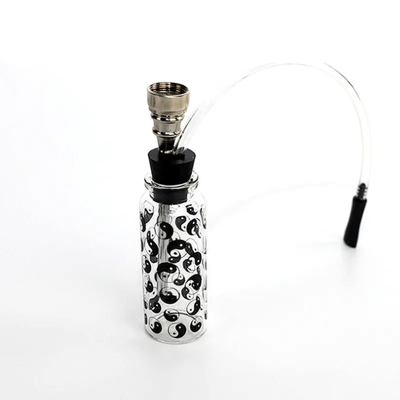 new mini smoke glass bong water pipe random design glass tube portable water bottle hookah