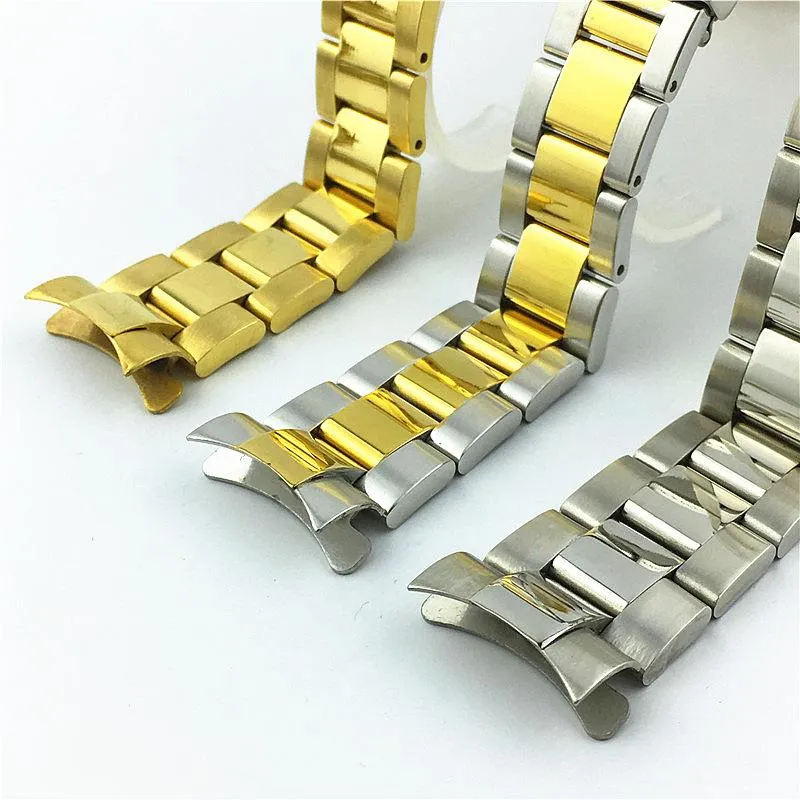 Cinturini orologi WatchBracelet accessori di serie Band 20mm Diving Grid 3 Bead Uomo Acciaio inossidabile Oyster Perpetual Strap266s
