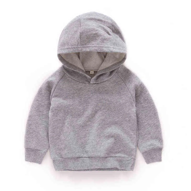 Crianças meninas meninos Hoodies Outerwear Branco Vermelho Vermelho Amarelo Cinzento Cinzento Com Capuz Roupas para 3 4 6 8 10 Anos 211029