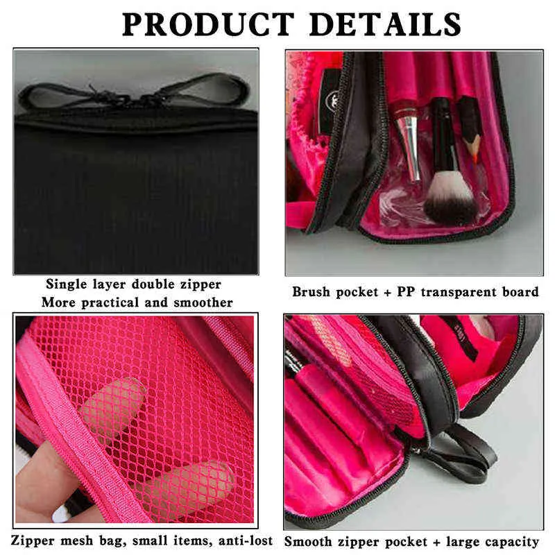 Nxy Cosmetic Bags Brand Women s Large Capacity Nylon Waterproof Designer Design Toiletries Organizer Makeup 220302