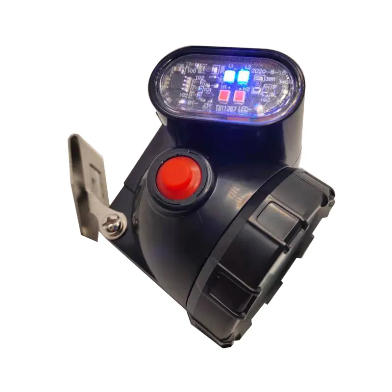 KL5LM Kablosuz LED Madencilik Far Güvenliği Madencisi Kap Lambası Flaşla Kırmızı Mavi Işık