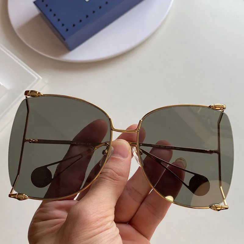Güneş gözlükleri occhiali da sole 0252S Moda Alışveriş Personalizzato Speciale Gambe Specchio Intarsiato Perla UV400 Con Scatola Di Conse238s