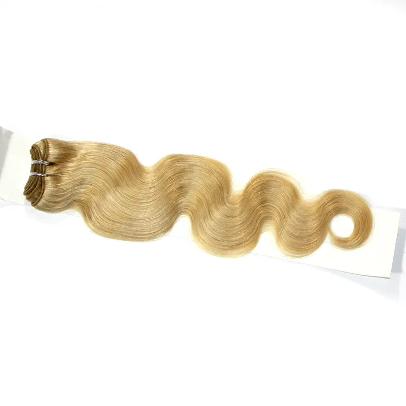 100 Human Hair Extensions Body Wave Brazilian Hair Weft #1B black #18 Brown #27 Blonde Soft Human Hair Weave