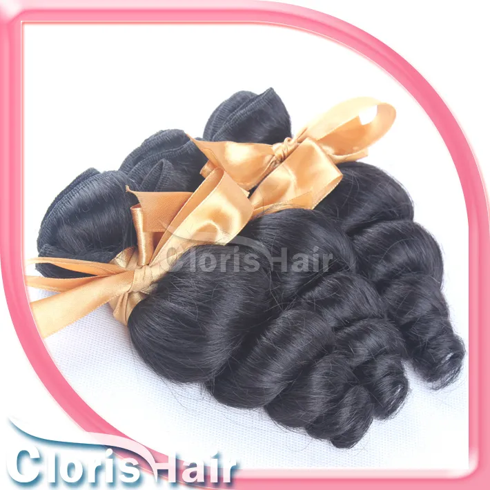 Discount Mix 2 Bundles Loose Curly Wave Brazilian Virgin Hair Weave Cheap Brazillian Loose Wavy Human Hair Extensions 1b Full Cuticle