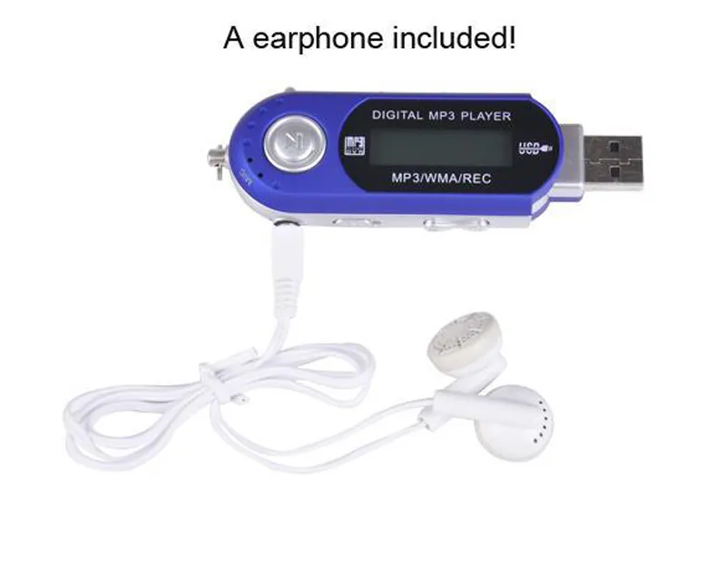 MINI USB Digital MP3 Player With TF Card Reader LCD Screen Flash Music Player WMA REC FM Radio AAA battery multiple language