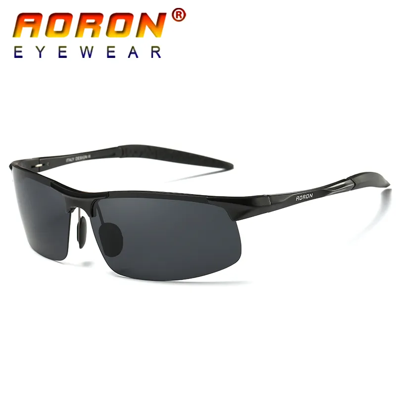 Aoron Occhiali da sole in alluminio Occhiali polarizzati Occhiali HD da esterno Occhiali da sole sportivi Accessori uomo2605