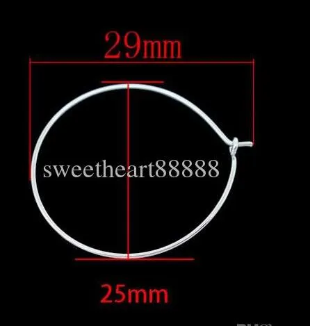 マイクシルバーメッキワイングラスチャームワイヤーフープ25mmジュエリーdiyジュエリー調査結果コンポーネント175x