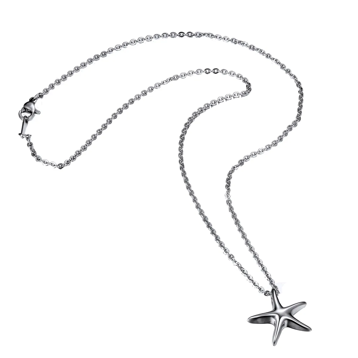 Lily memorial jóias pingente estrela do mar charme urna pingente cinzas colar lembrança com corrente colar com um presente bag254t