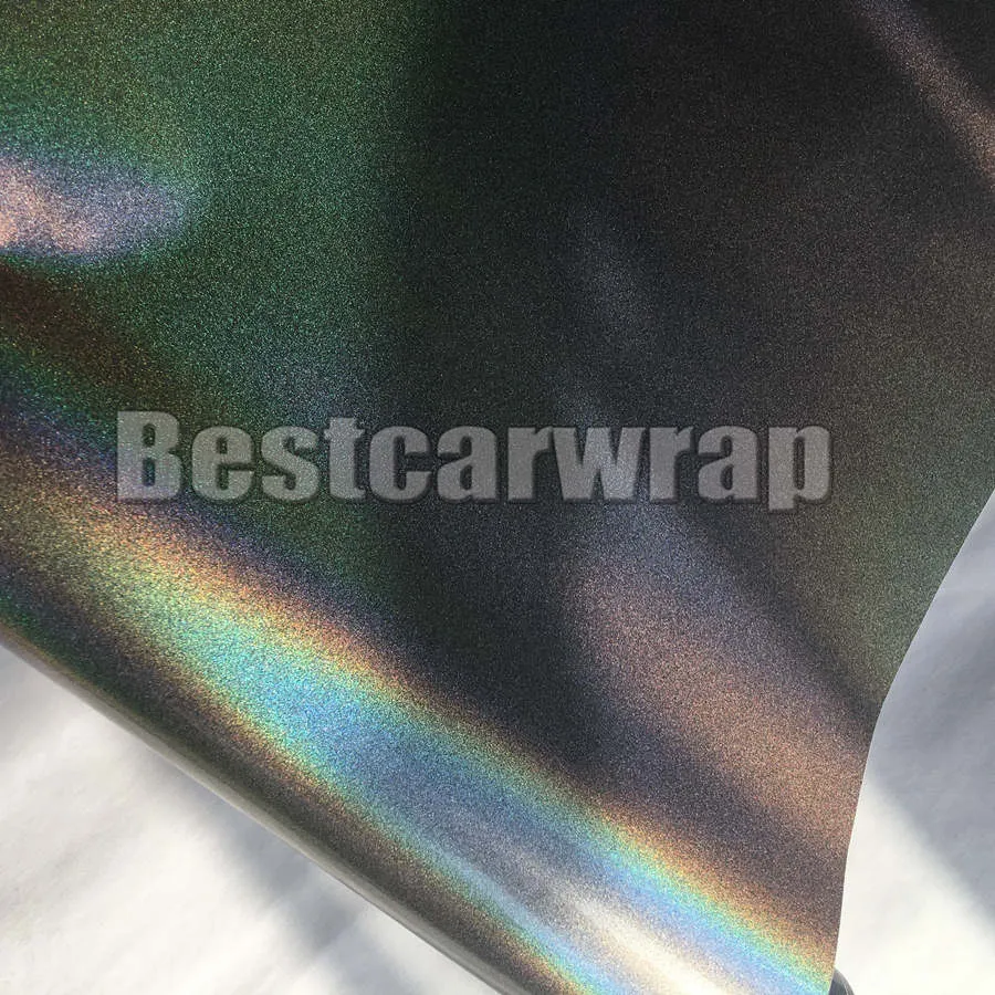 Laser Silver Psychedelic Gloss Flip Vinyl For Car wrap With Air bubble Free psychedelics Luxury Car Wrapping film covers stickers size 1.52x20m 5x67ft