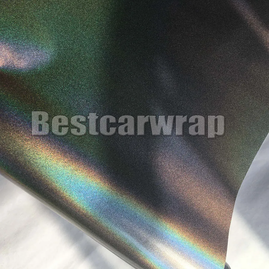 Silver Psychedelic Gloss Metallic Flip Vinyl Wrap For Car Wrap With Air bubble Free psychedelics Luxury Car Wrapping film Like 