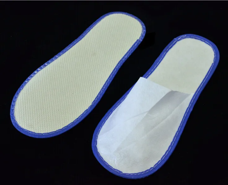 Cheapest nice quality soft one-time slippers disposable shoe home white sandals hotel babouche travel shoes SL001