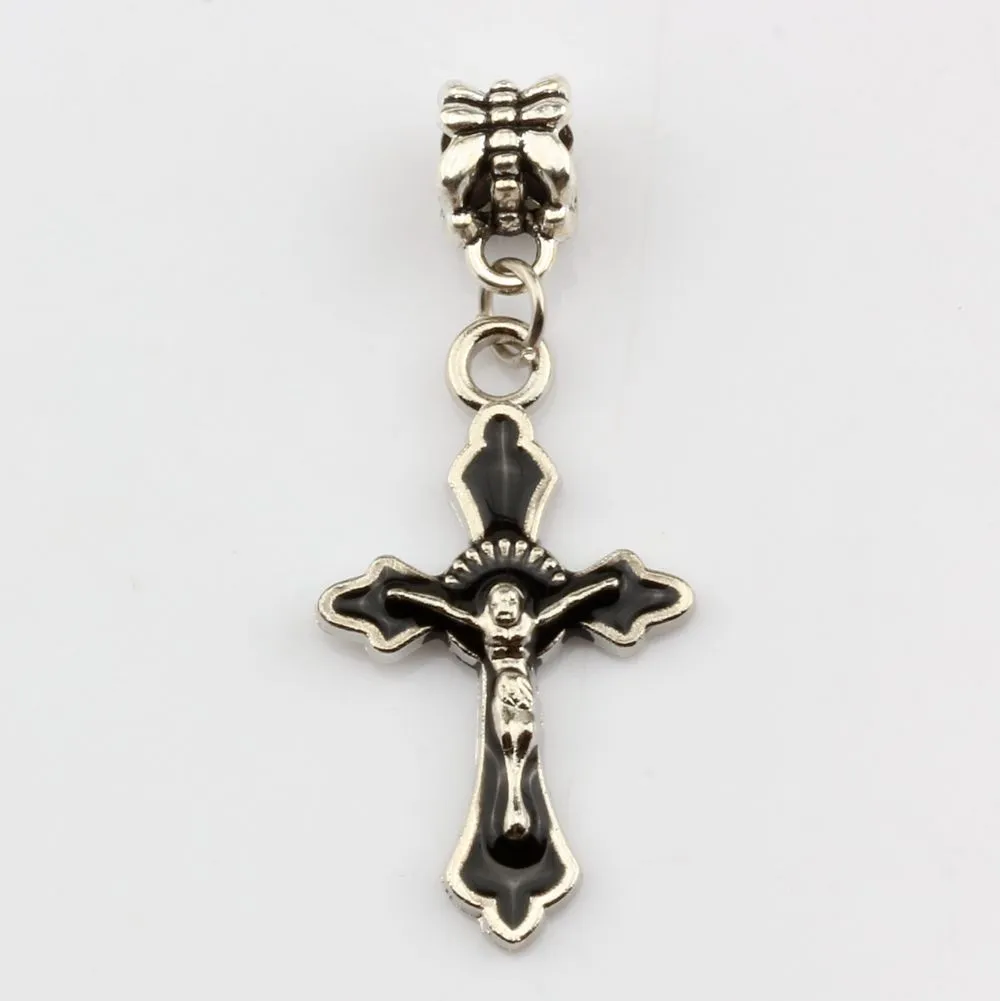 émail émail jesus croix crucifix charme pendants