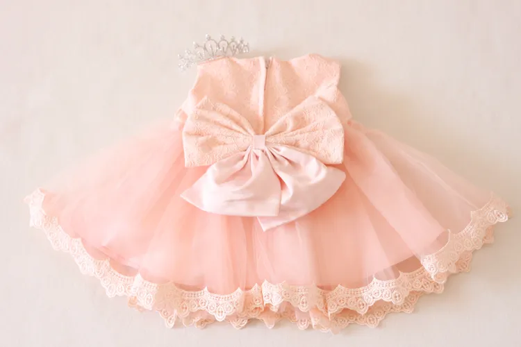 Infant Baby Christening Dresses For 2019 %100 Actual Photo Lace Toddler Girls Party Princess Dress Full Month And Year Clothes Retail K366