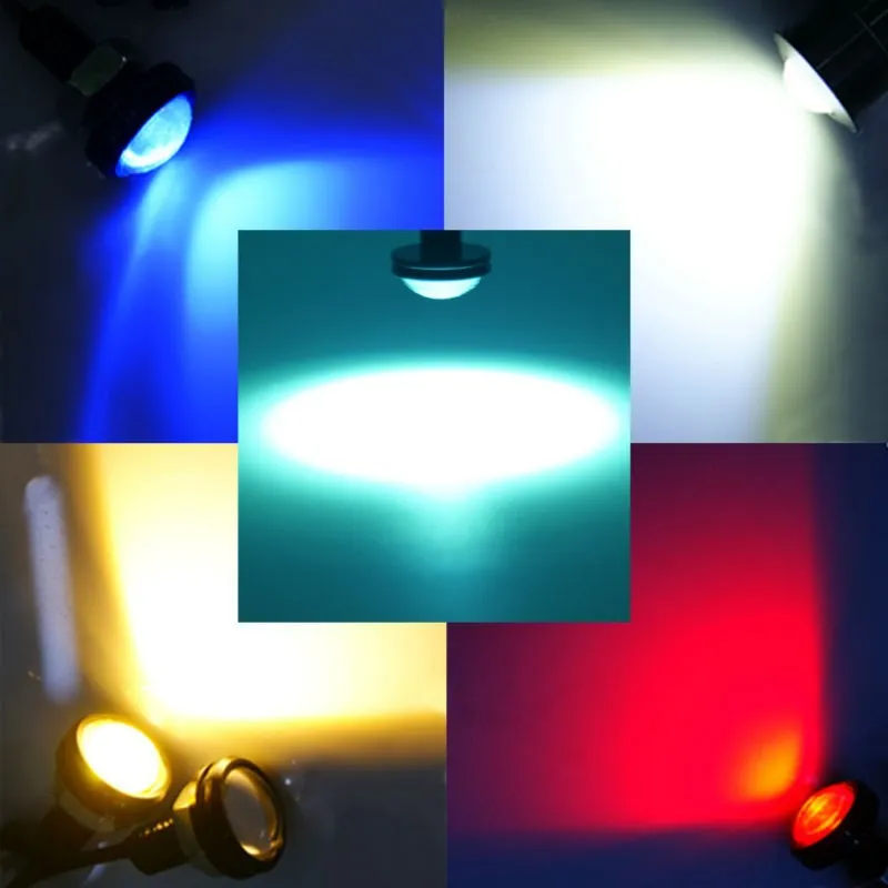 10 개 LED 미니 독수리 눈 주차 주간 운전 꼬리 빛 백업 DRL 안개 램프 볼트 나사 자동차 조명 LED agle 눈 램프