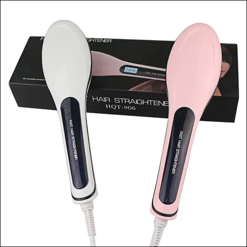2016 Hair Straightener Brush Comb LCD Straightening Irons Hair Comb Brush Irons Electric Straightener Hair Massage Comb EU AU US UK Plug
