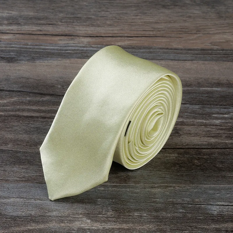 Version étroite cravate hommes cravate sur mesure 50 couleurs 145 5 cm cravate loisirs flèche cravate maigre couleur unie cravate FedE2521